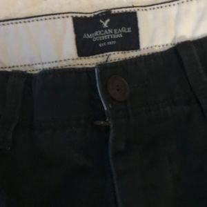 American Eagle Navy Khakis Relaxed Straight 36x34